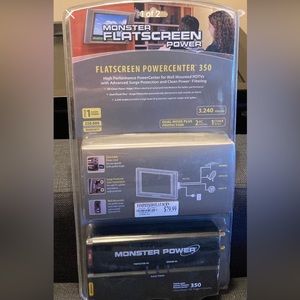 Monster FlatScreen PowerCenter 350: surge 3240 Joules of absorption capacity.